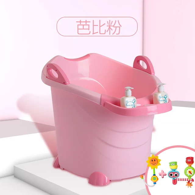 Baby Toddler Folding Bathtub Thickened with Toy Lightweight Portable
