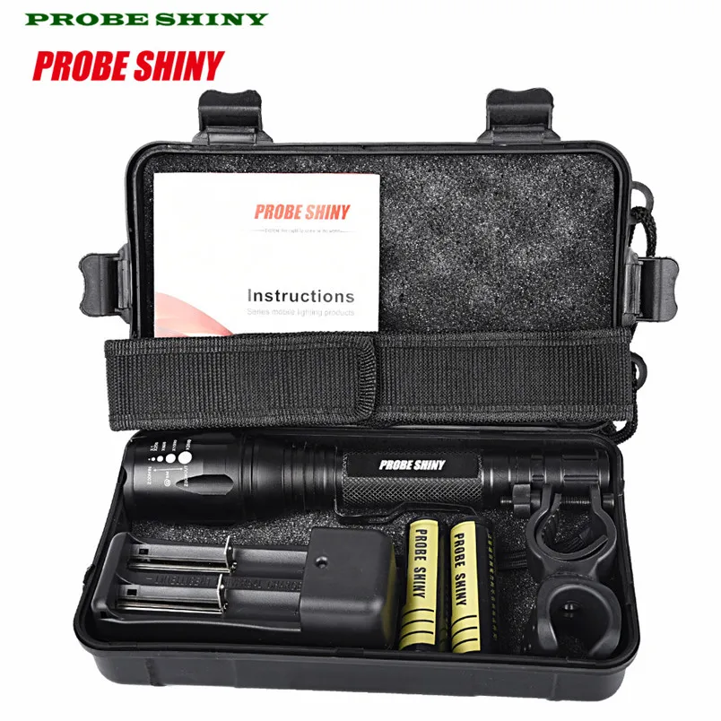 

HOT!!! X800 XML T6 LED Zoom Tactical Military Flashlight Super Torch Set US PLUG Free Shipping #NO31