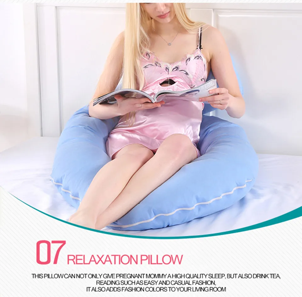 U Shape Pillow Pregnancy Full Body Pillow 100% Cotton Comfortable and Soft Pregnancy Pillow Bedding (23)