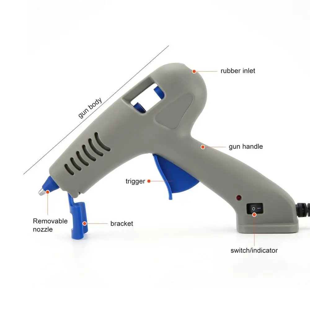 RJ801 термоклеевой пистолет с клеевым стержнем для DIY ручной работы, инструменты для ремонта игрушек, электрические термоклеевые пистолеты