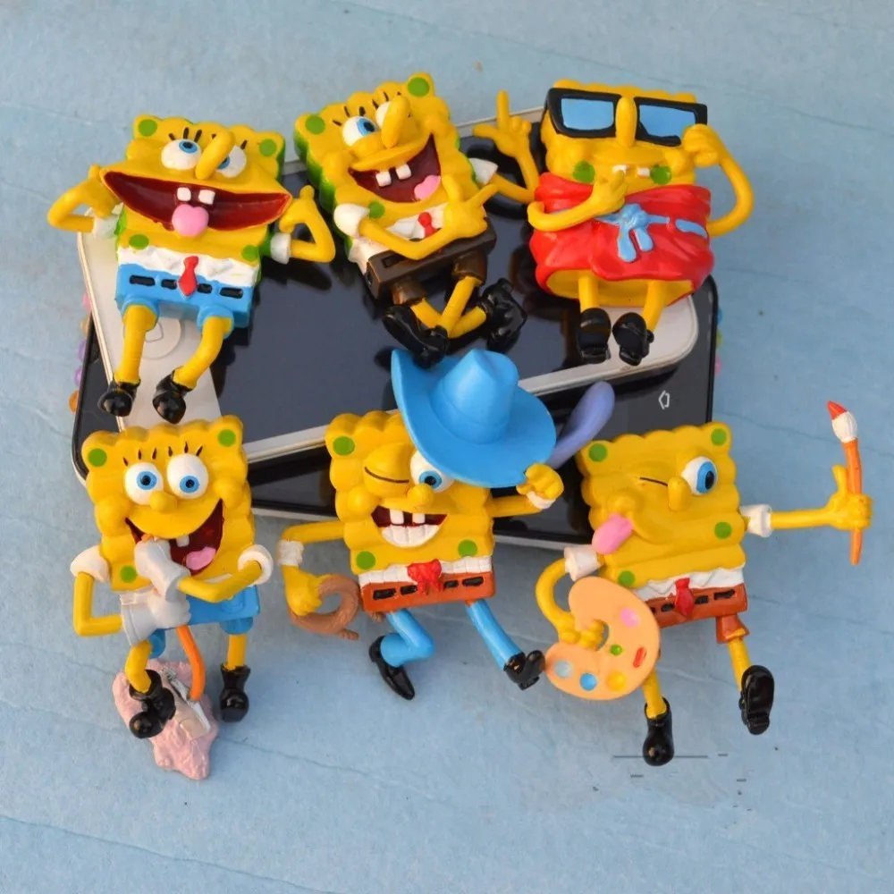 

Cute Spongebob Figure Toys Sponge Bob Cosplay Action Figures Anime Sponge Bob Doll Kids Children Toys