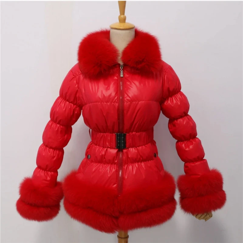 Top Free shipping new style winter women jackets real fox fur thick duck feather ladyies down coat 2 Top Free shipping new style winter women jackets real fox fur thick duck feather ladyies down coat 2