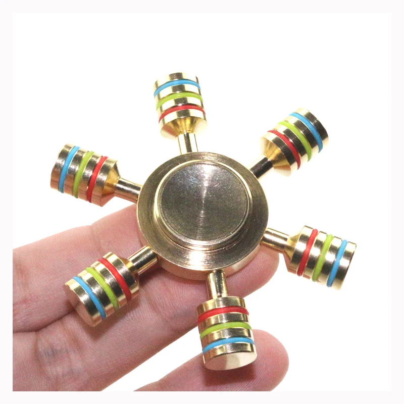 Rainbow Fidget Spinner Finger Spinner Hand Spinner Brass Metal For Autism Adult Anti Relieve Stress Toy
