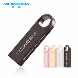 Moweek мини ключ usb 2.0 flash drive высокое Скорость металлическая ручка привода реального Ёмкость 4 ГБ 8 ГБ 16 ГБ 32 ГБ 64 ГБ usb флэш-памяти драйвер