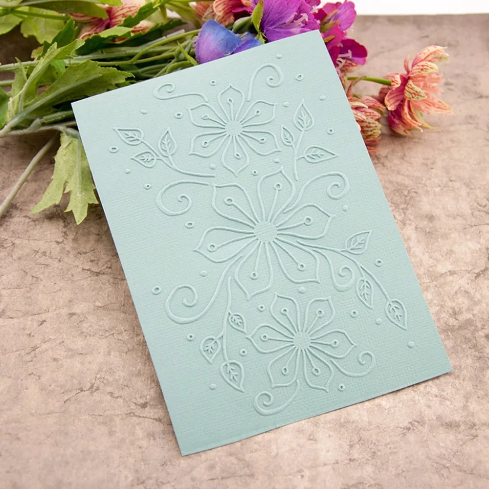 Пластиковый с тиснением папка шаблон DIY альбом для скрапбукинга декор с помощью открыток ремесла цветы