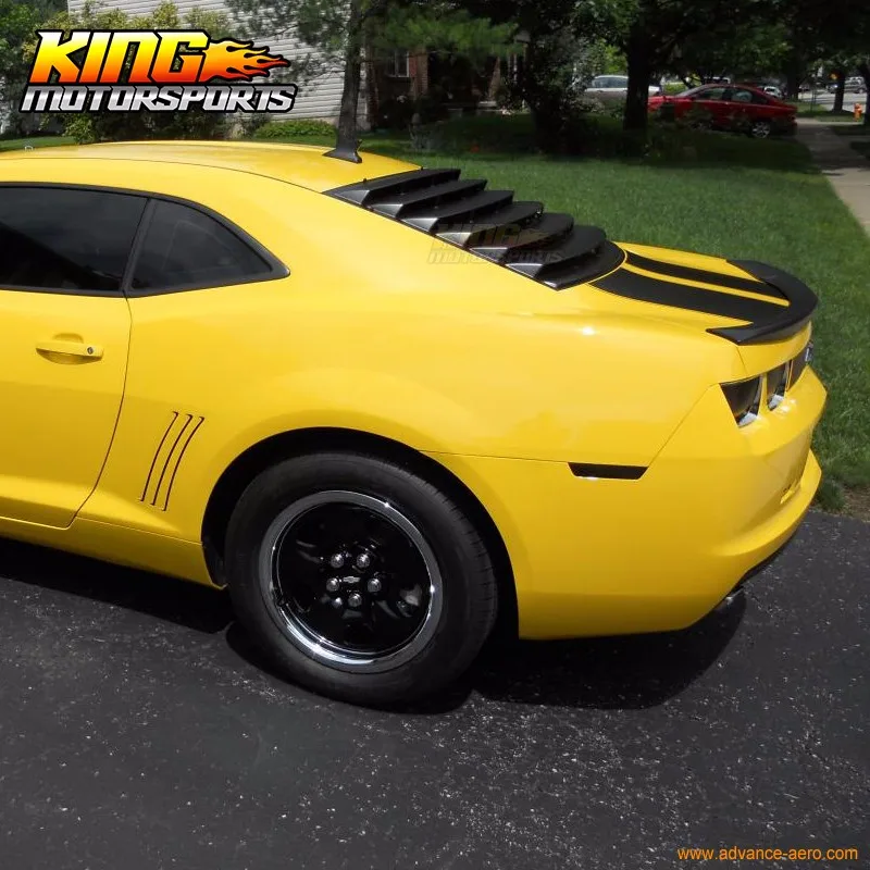 Для 2010- Chevrolet Camaro жалюзи заднего стекла Неокрашенный Черный-PUR США Внутренний