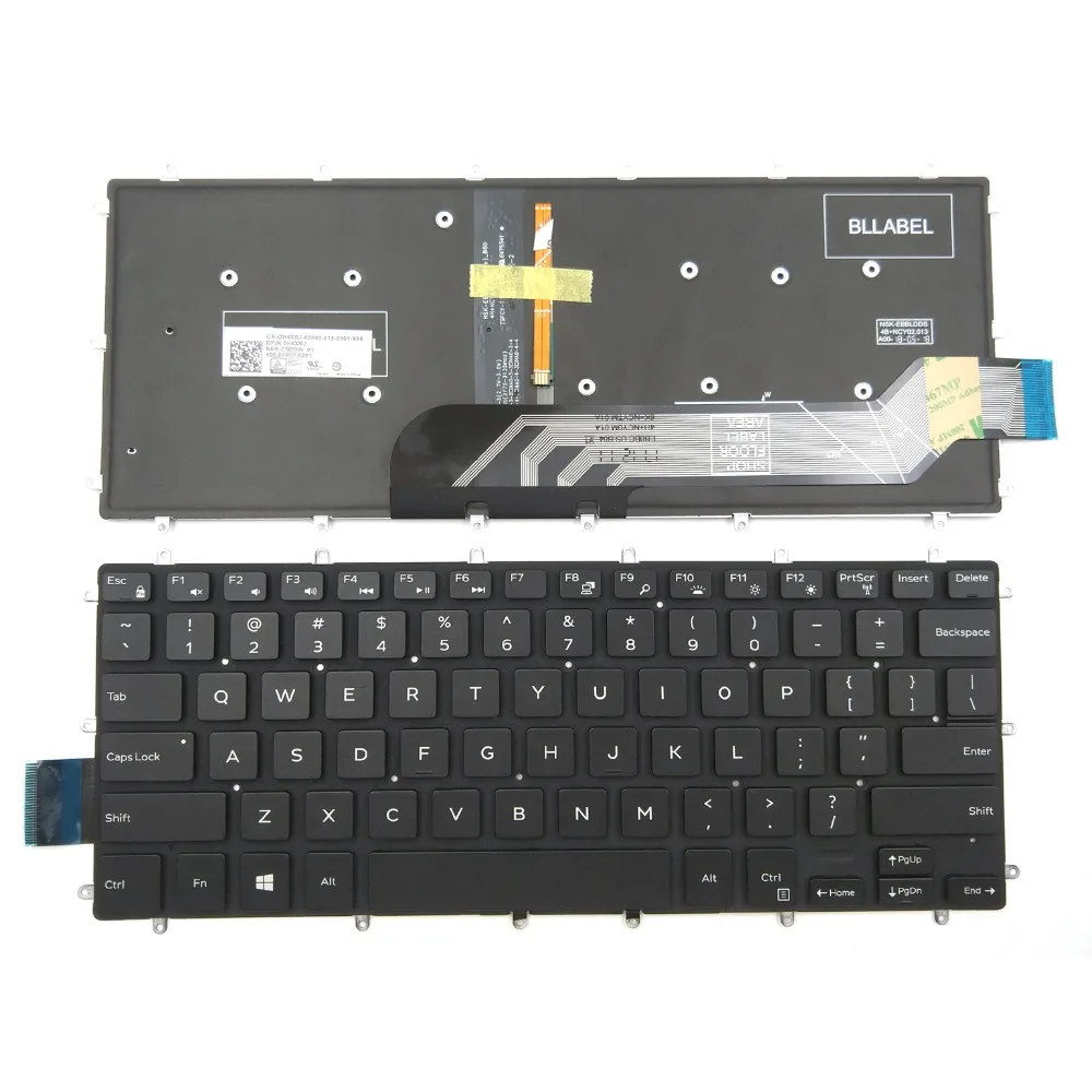 Новая клавиатура для ноутбука Dell Inspiron 14 7460 7472 15 7560 7572 серии US черный с подсветкой |