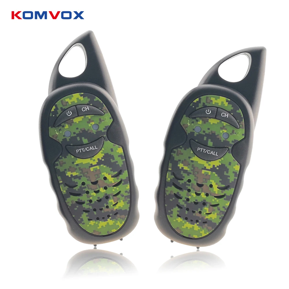 

Portable Mini Walkie Talkies for Kids Gifts Two Ways Radios 0.5W FRS400-470MHZ 3 Channels Children Intercom up to 3KM Camouflage