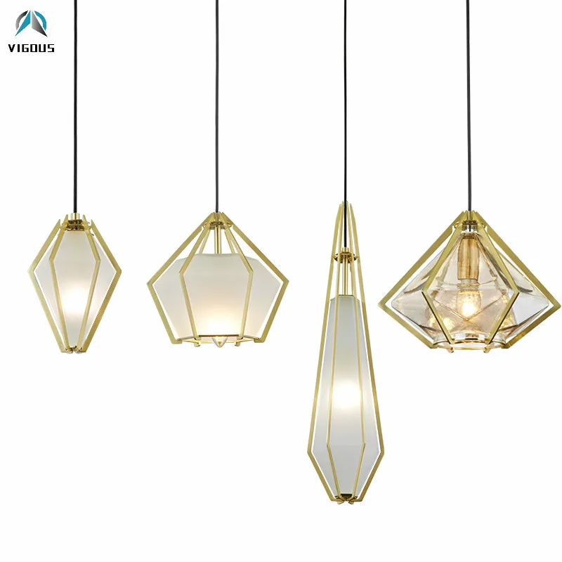 1 светло белый/зеленый стеклянный бриллиант E27 Luminaria светодиодные подвесные