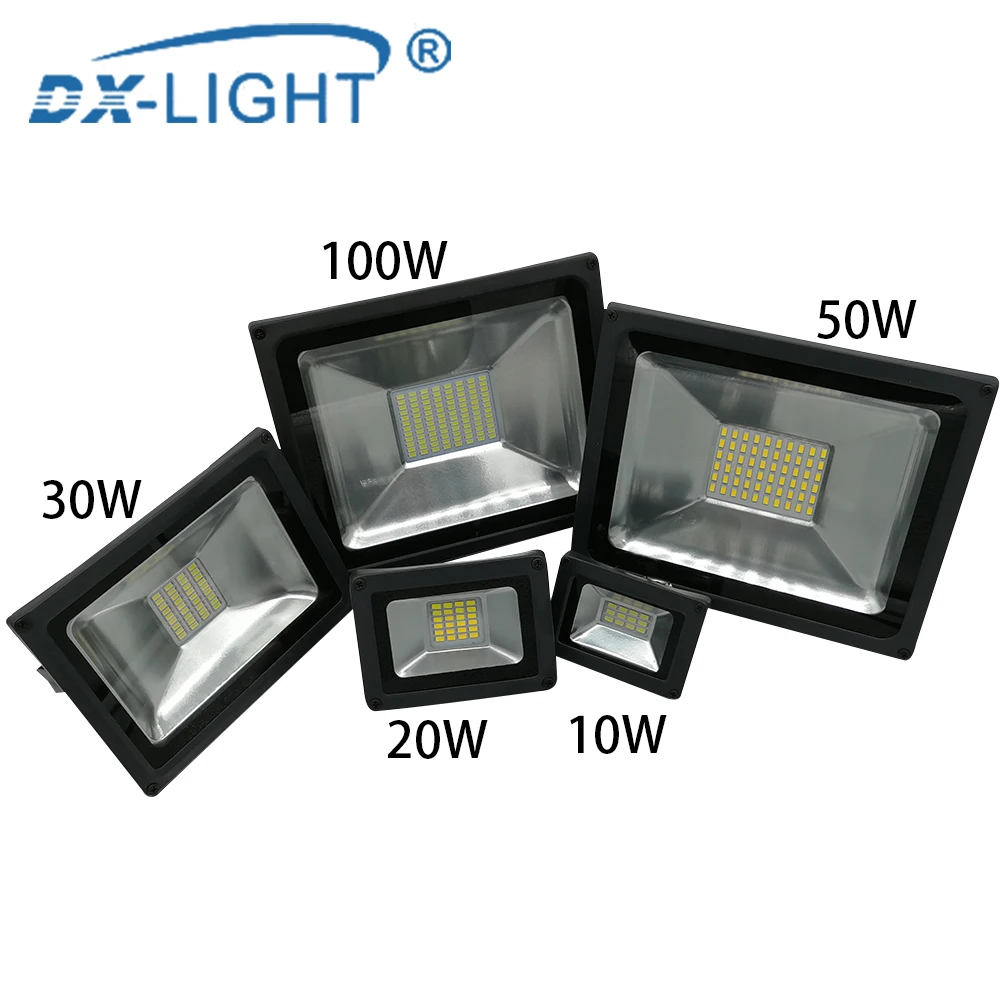 

220V 230V 240V LED Flood Light 10W 20W 30W 50W 100W Floodlights Lamp Waterproof IP65 Reflector Led Exterior Outdoor Spotlight