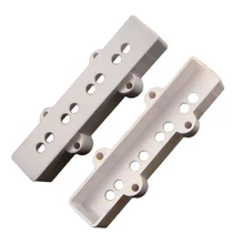 2Pcs White Jazz Bass Pickup Covers Neck & Bridge For JB Bass Guitar Musical Instrument Parts Accessories 20 frets electric bass guitar neck glossy paint guitar parts no have frets guitar accessories parts musical instrument