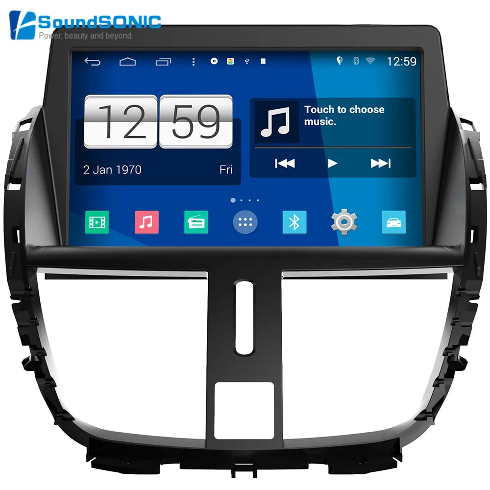 Android 4 4 4 For Peugeot 207 CC SW Touch Screen Autoradio Car Media DVD GPS