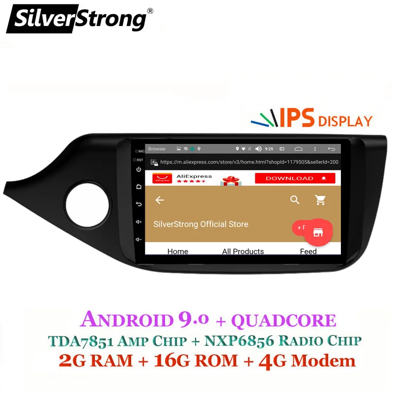 Perfect SilverStrong Android9.0 IPS Car Radio For KIA Ceed Android 2012-2016 Cee