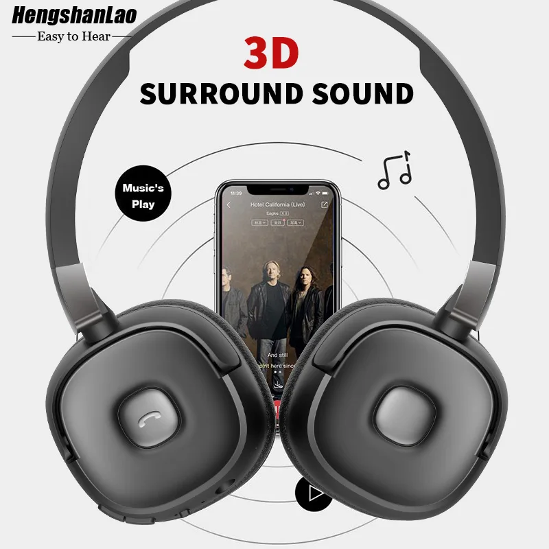 

Hengshanlao G501Wireless Bluetooth Headset Foldable Headphone Adjustable Earphones With Microphone For PC Computer PS4 Mp3