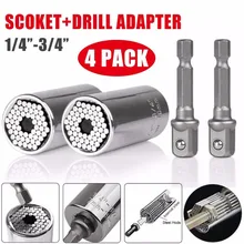 Универсальный адаптер патрона LinkStyle 4 шт. гнездо для захвата набор метрических гаечных ключей адаптер питания 1/4 дюймов до 3/4 дюймов Профессиональный