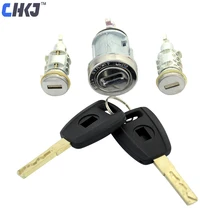 CHKJ SIP22 лезвие автомобиля замок зажигания Набор для Fiat Авто фрезерный замок модифицированный дверной замок цилиндр комплект Замена замка с 2 ключами
