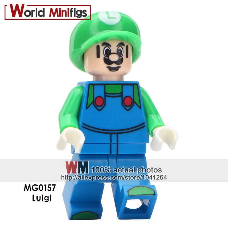 20 шт./лот, конструктор Super Mario Brother Stitch Angie ET Toys Story Woody Jessie Aliens Bulleye Rex, строительные блоки, игрушки для детей - Цвет: Светло-зеленый