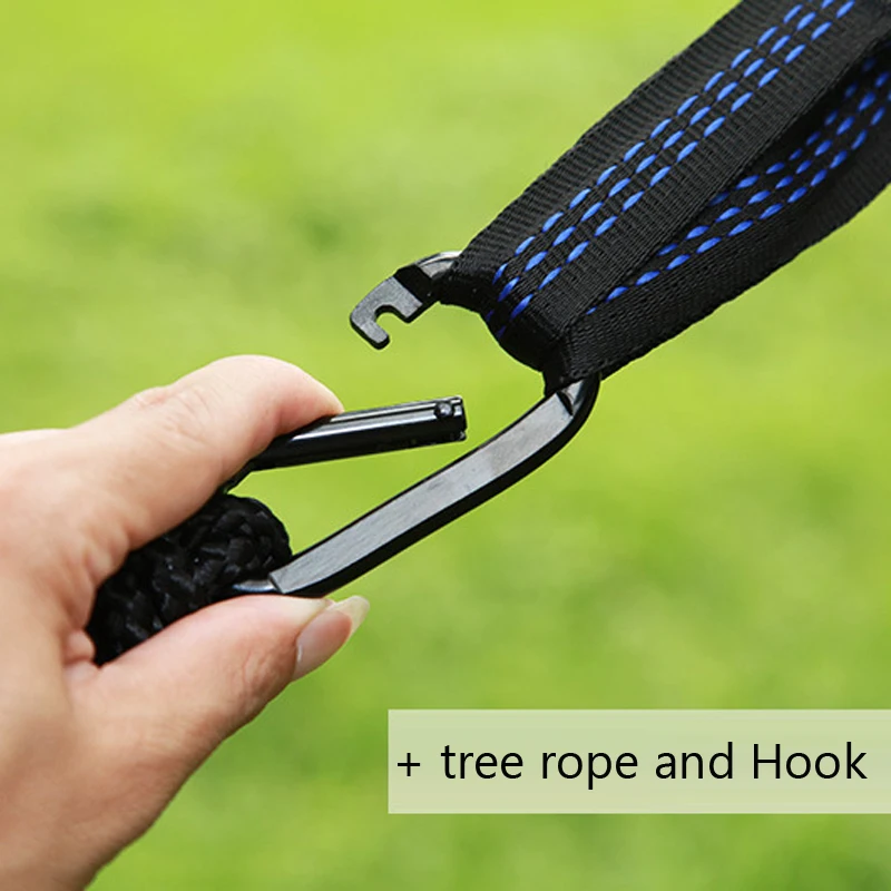 Fashion 300*200 Sleeping Hammock 2-3 People Hamak Garden Swing Hanging Chair Bed Outdoor Hamacas Camping Goods + loop tree belt