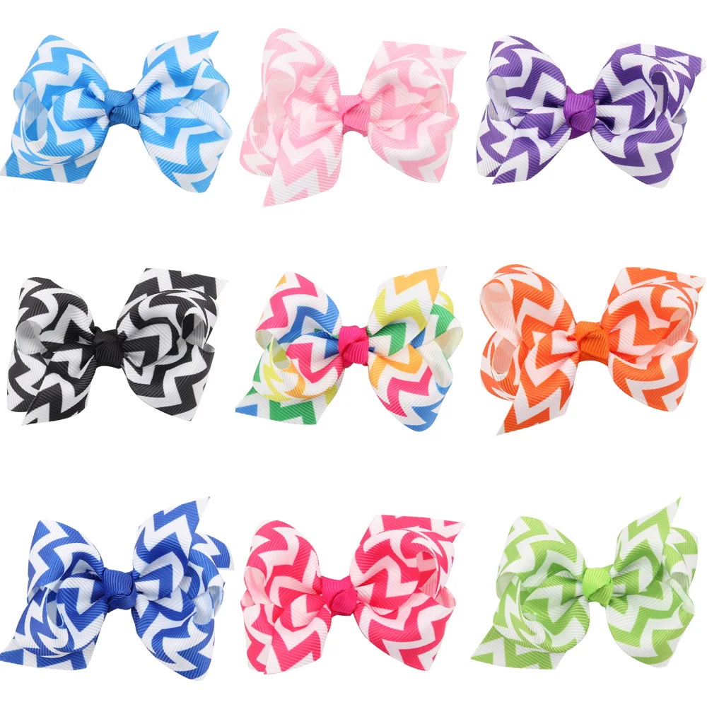 

Baby Girl Hairpins Wave Bowknot Hair Bow Clips Ribbon Bow With Alligator Clip Kids Hair Accessories Headwear 20pcs Per Lot