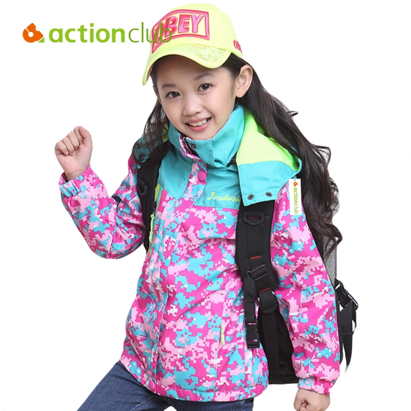 

Actionclub Kids Hiking Jackets For Girls Children Outwear Water-proof Sports Jackets Warm Outdoor Coats jaqueta feminina KU787