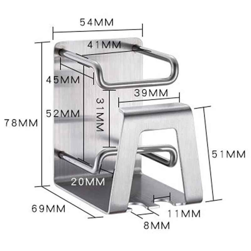

Creative Stainless Steel Toothbrush Holder Wall Suction Bathroom Accessories Set Mug Toothbrush Toothpaste Holder