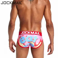 JOCKMAIL брендовые пикантные мужские нижнее бельё для девочек трусы сuecas игривый печатных стринги для мужчин, пенис slip hombre Мужской трусики