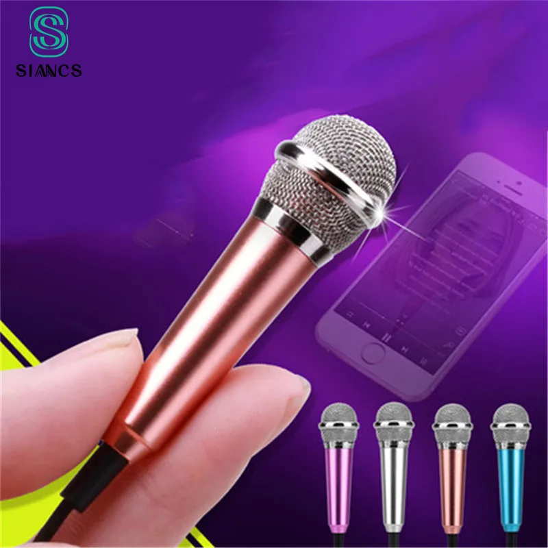 Мини микрофон из алюминиевого сплава 3 5 мм|microphone for cellphone|cellphone microphonekaraoke ktv |