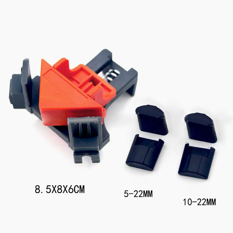 

4pc 90 Degree Right Angle Clamp Fixing Clips Orange Black Picture Frame Corner Clamp Woodworking Hand Tool Metal Plastic