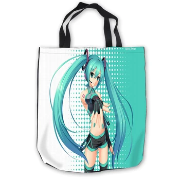 

Custom Canvas Hatsune Miku ToteBags Hand Bags Shopping Bag Casual Beach HandBags Casual 180713-1-37
