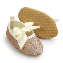 WONBO Bling/Новые брендовые мягкие туфли с бантом для маленьких девочек; вечерние пинетки с мягкой подошвой; Туфли Mary Jane