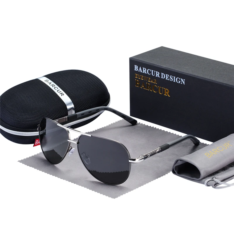 BARCUR алюминиевые магниевые солнцезащитные очки ночного видения мужские модные аксессуары ночного видения для мужчин