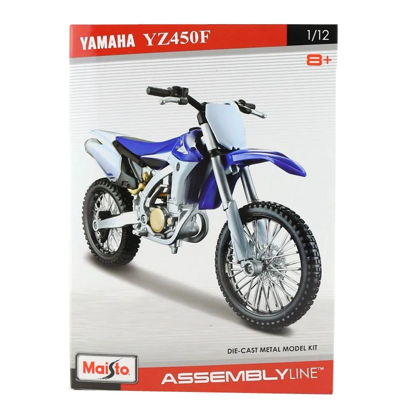 MaiSto литой металл модель наборы: YAMAHA YZ450F модель мотоцикла 1:12 сборка модели игрушки быстро собирающийся подарок на день рождения с коробкой