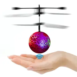 Инфракрасный Индукционная Drone летающие флэш-дискотека Красочные Сияющий освещения мяч вертолет детская игрушка зарядка через usb