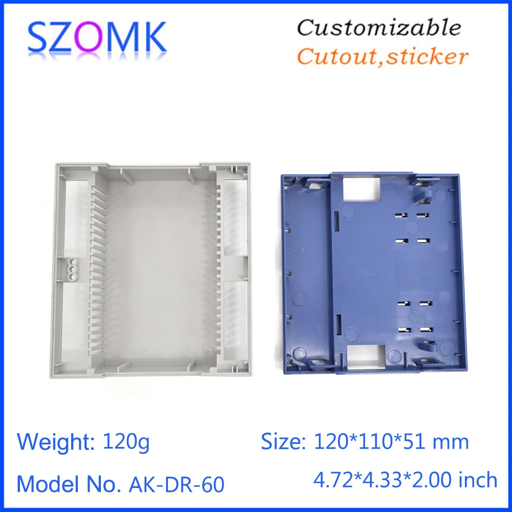 szomk plastic din rail enclosure PLC plastic electronics instrument housing din rail device box (12)