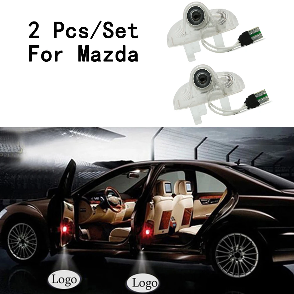 

Ghost Shadow Projetor 2Pcs/Set With Logo Only For Mazda 6/RX8/A8/CX9/RUIYI 8 LED Courtesy Lens Include 5W