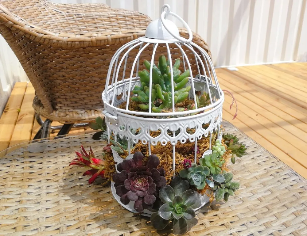 Fashion Iron Wrought Iron Birdcage Flower Bird Cage Decoration