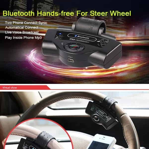 BT8109B рулевое колесо Handsfree Авто Bluetooth приемник автомобильные комплекты Hands Free для мобильного телефона Громкая связь Bluetooth V4.0