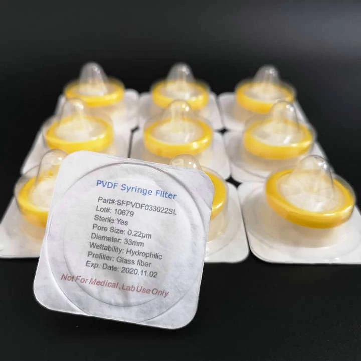 Filtro de Seringa Tamanho dos Poros Lote Estéril Descartável Pvdf Membrana 33 Diâmetro mm 0.22um 12 Pçs - 4 12 pçs lote Estéril Descartável Filtro de