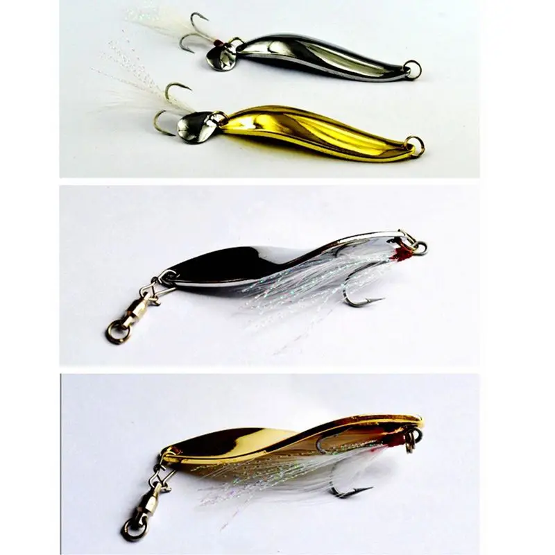 FREE SHIPPING Metal spoon lure craft Hard bait fly fishing
