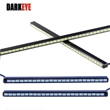 2 pçs ultrafine estilo do carro tira conduzida luz do dia 18/24/30 smd carro auto luzes diurnas drl led nevoeiro fonte de luz 12v ad