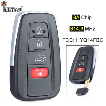 

KEYECU 314.3MHz 8A Chip HYQ14FBC Replacement Smart 3+1 4 Button Proximity Remote Car Key Fob for Toyota RAV4 2019