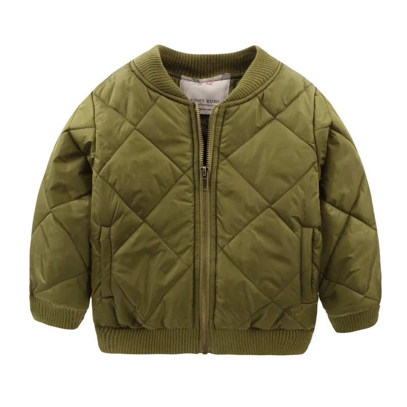 Children Stand Collar Bomber Jackets Wadded Outerwear 2016 Winter Baby Boys and Girls Cotton
