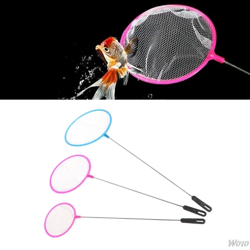

S/M/L Fishing Tank Net Plastic Round Thick Fish Shrimp Capture Long Handle Aquarium Fish Tank Fishing Net Landing Net-W110