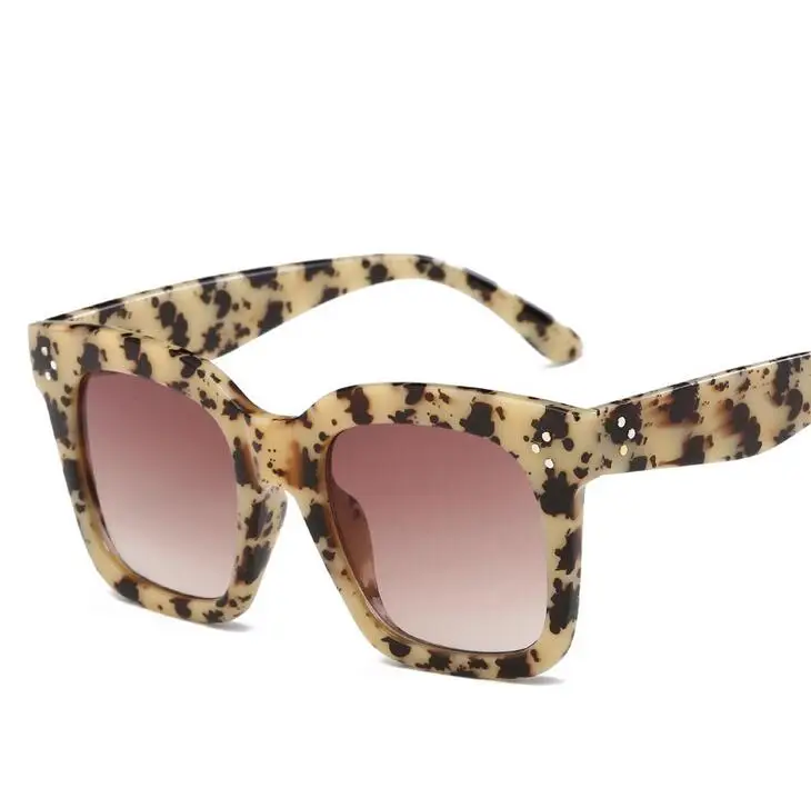 Большие Квадратные Солнцезащитные очки Дизайнерские брендовые роскошные женские женские солнцезащитные очки для вождения женские UV400 - Цвет линз: c3 yellow leopard