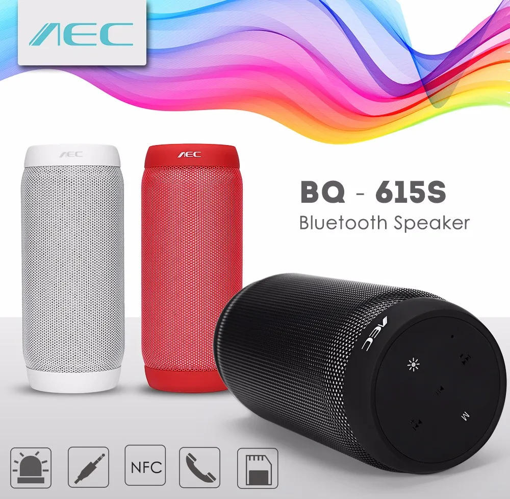AEC BQ - 615S Bluetooth Speaker with LED Light Portable Wireless Player