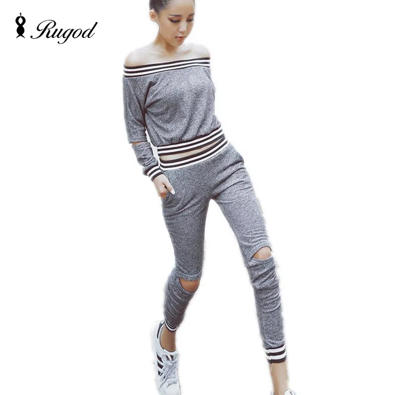 2 unidades Establece Mujeres Moda Hombro Agujero de Ropa