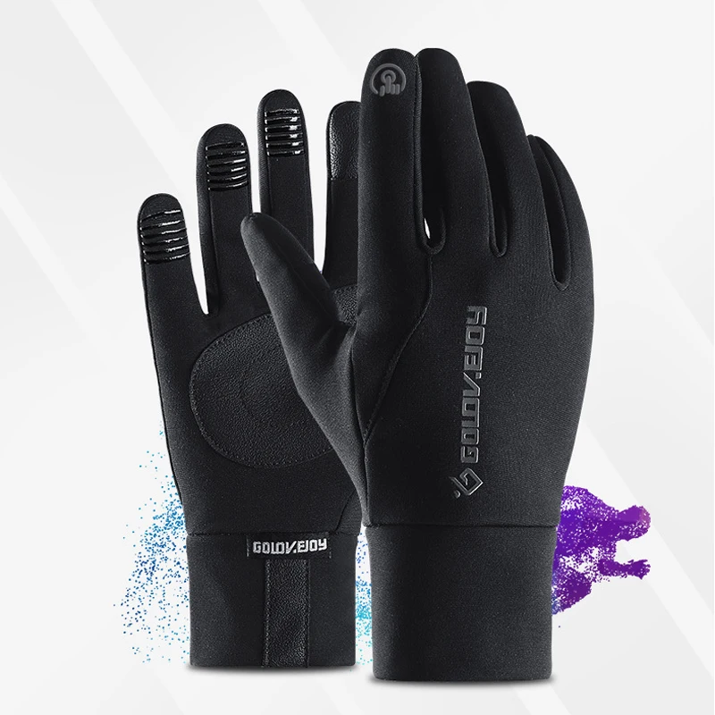 Мужские черные кожаные перчатки унисекс с сенсорным экраном Thinsulate, теплые перчатки для вождения, зимние теплые варежки для мужчин