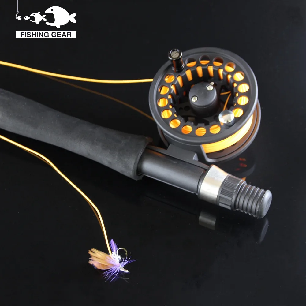 5 Sections Fly Fishing Rod Set 6'6 Mini Fly Rod + 34 Full Metal Reel + 34 Main Line + 32pcs Dry Flies Kit Fishing Combo Set  (3)
