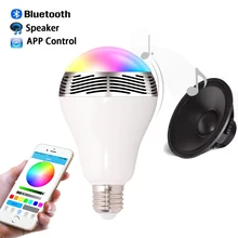Phone APP Control Colorful Music Smart LED Bulb Light Wireless Bluetooth Speaker E27 3W Lamp Audio for Android ISO iPhone iPad