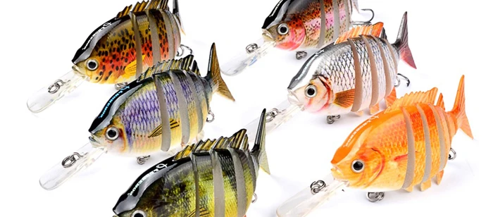 Fishing Lures Jointed Bionic 6 Segments 10cm 13.6g Artificial Lures Perch Walleye Pike Sunfish Hard Bait Fishing Tackle  (12)